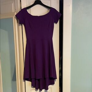 Elegant High-Low Purple Dress